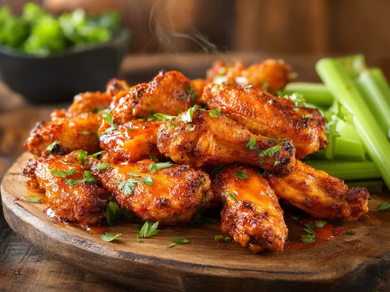 Knusprige Heißluftfritteusen-Hähnchenflügel