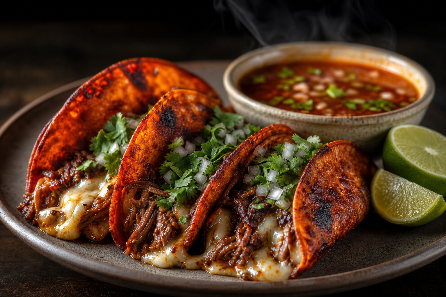 Beef Birria Tacos with Consommé - recipe