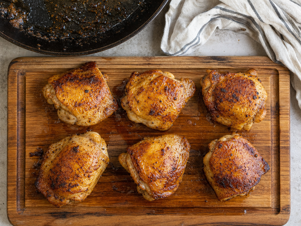 Flipping chicken to cook the other side