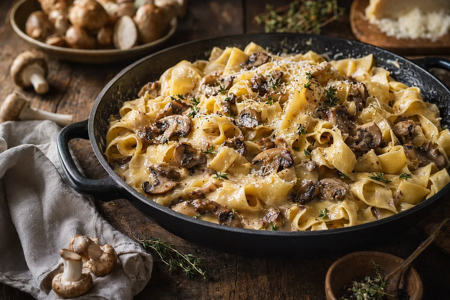 Pasta cremosa ai funghi