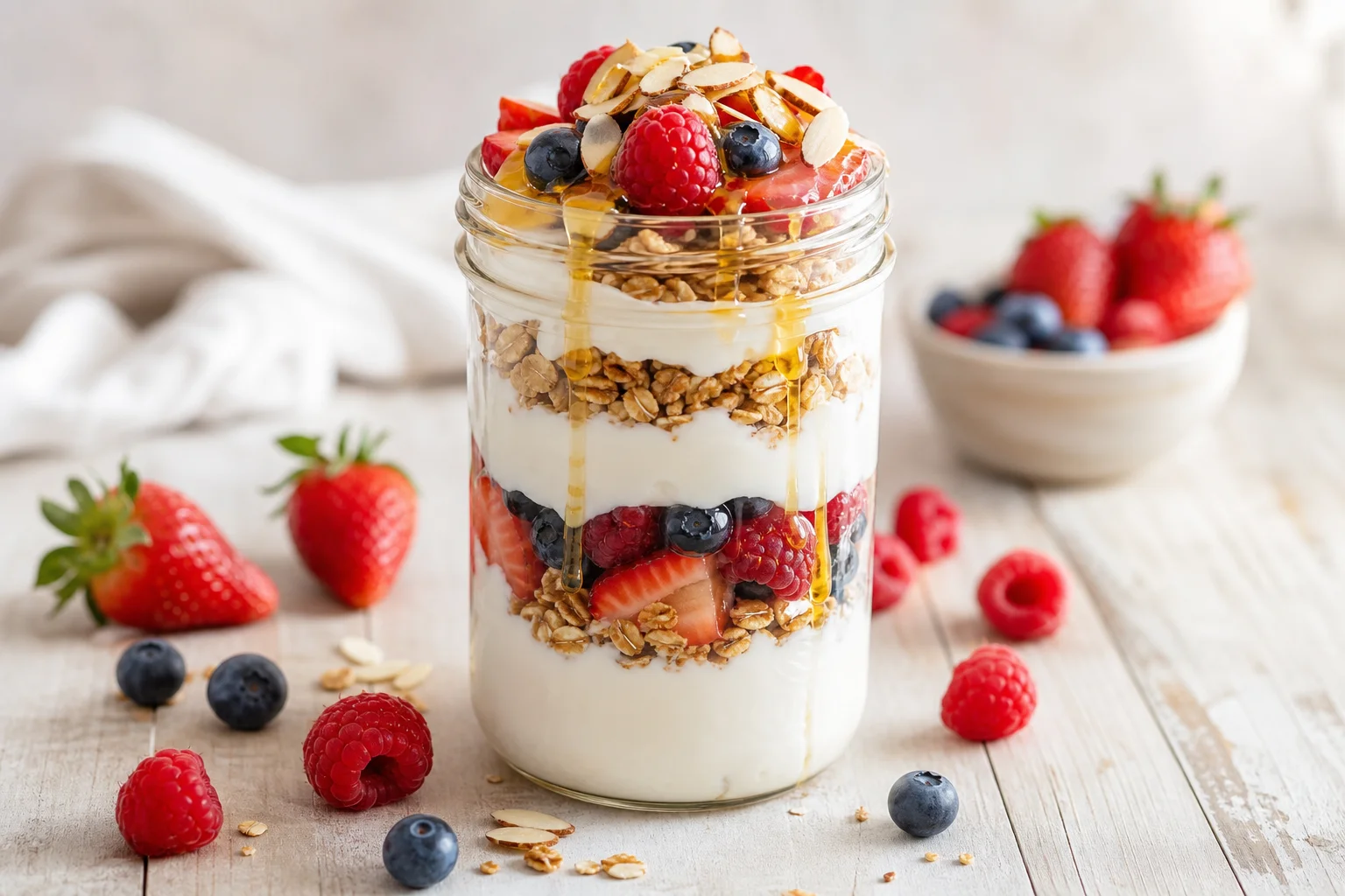 Greek Yogurt Parfait with Berries & Granola - recipe