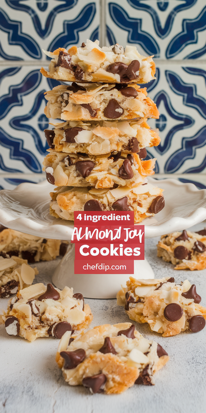 4 Ingredient Almond Joy Cookies