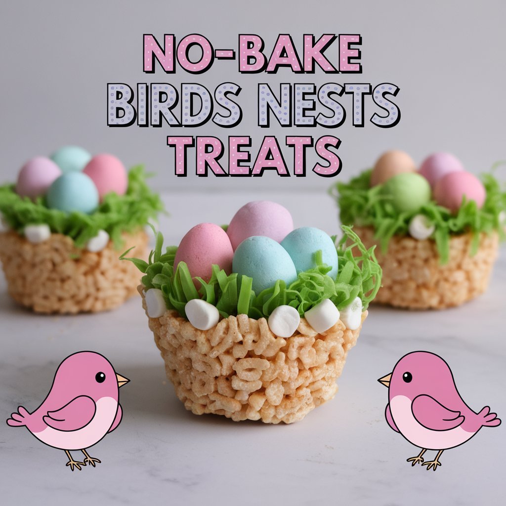 rice krispie nests are an easy easter treat